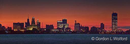 Buffalo Skyline At Dawn_09629-31.jpg - Buffalo, New York across the Niagara RiverPhotographed from Fort Erie, Ontario, Canada.